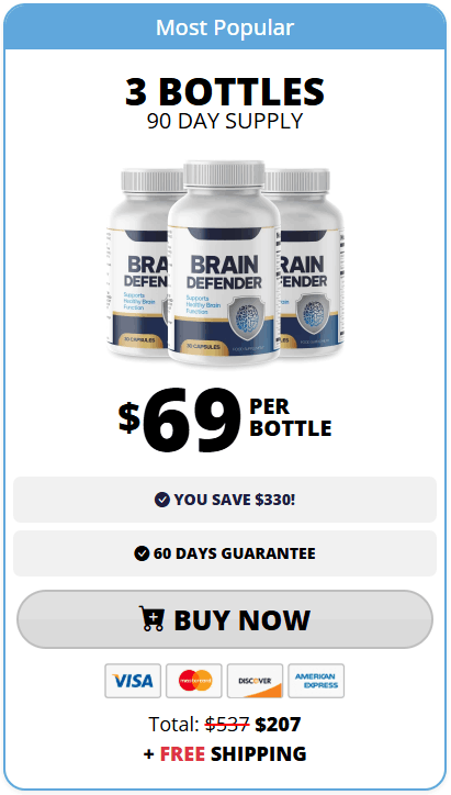 BrainDefender 3 Bottle Price